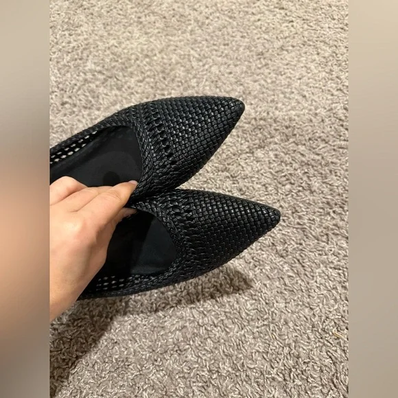 New SM New York Ballet Flats in Black Women’s Pinted Tie Woven , size 9 - Picture 5 of 7